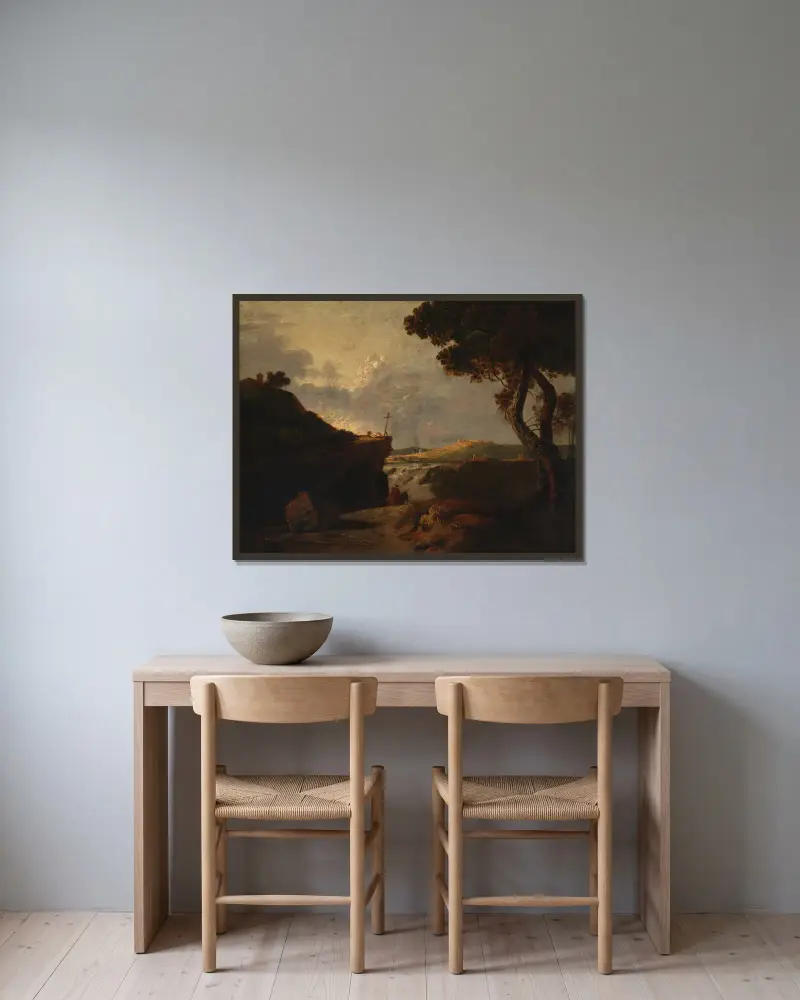 White Monk av Richard Wilson inramad på en vägg