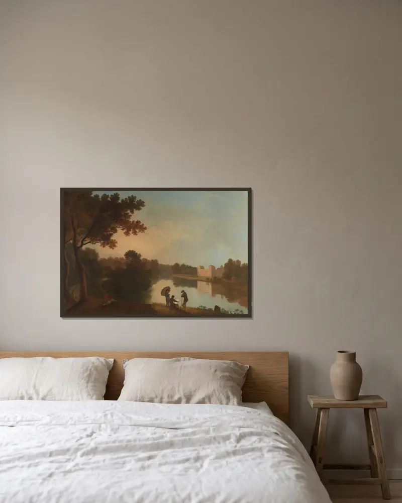 Wilton House från sydost av Richard Wilson inramad på en vägg