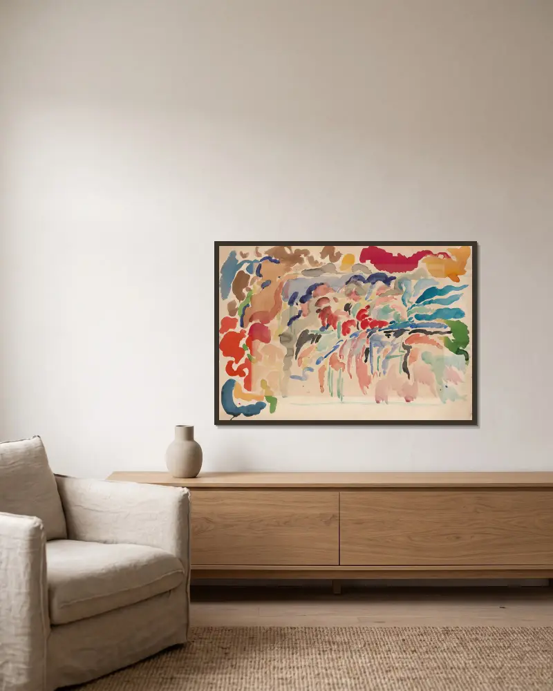 Colour Study av Rik Wouters inramad på en vägg
