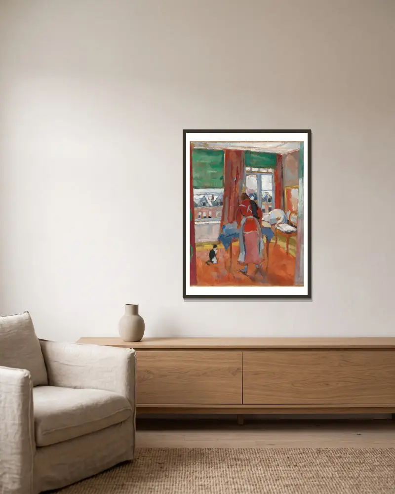 Bügeln von Rik Wouters gerahmt an einer Wand