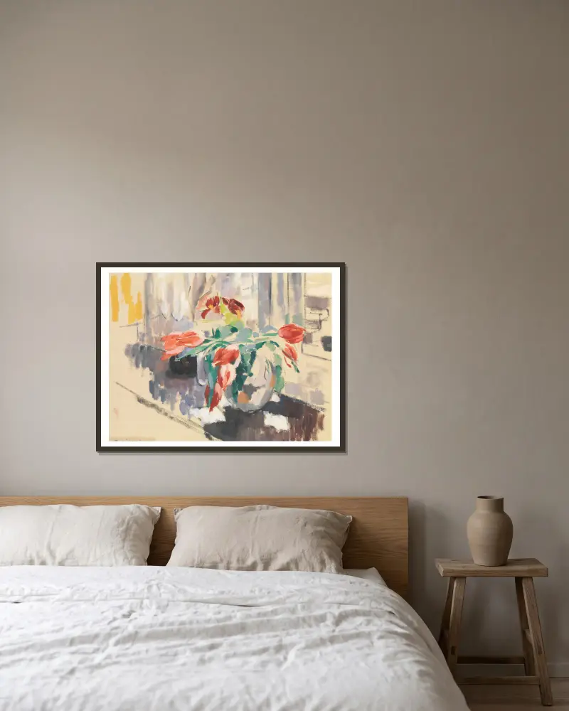 Tulpen von Rik Wouters gerahmt an einer Wand