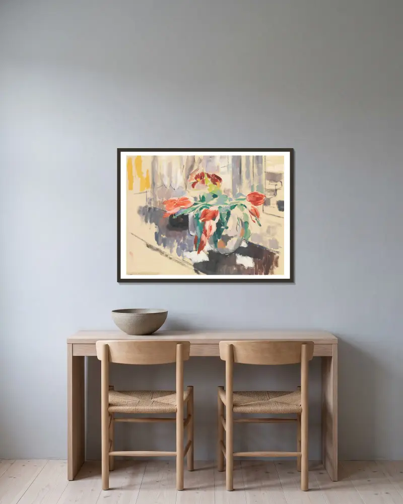 Tulpen von Rik Wouters gerahmt an einer Wand