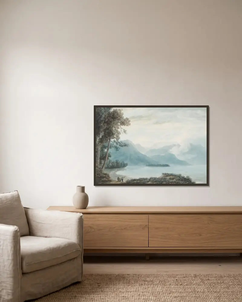 Isola Bella, Lago Maggiore von John Robert Cozens gerahmt an einer Wand