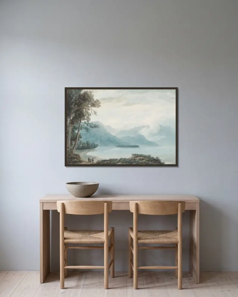 Isola Bella, Lago Maggiore von John Robert Cozens gerahmt an einer Wand