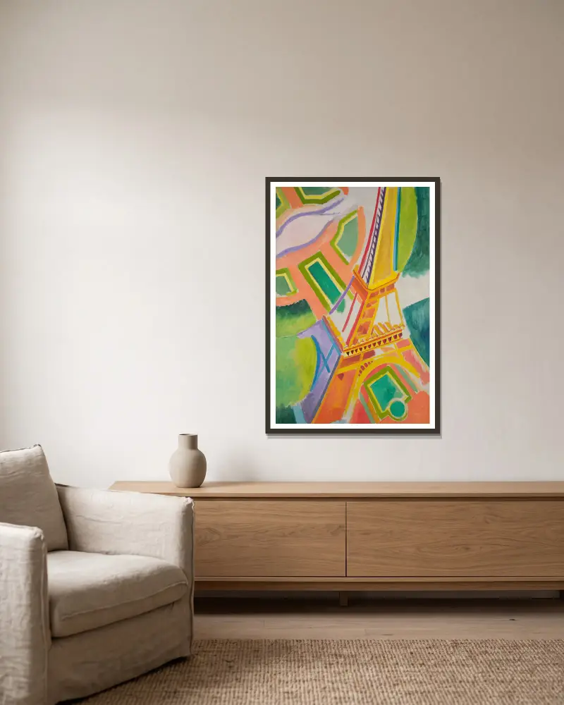 Eiffelturm, 1924 – Nr. 2 von Robert Delaunay gerahmt an einer Wand