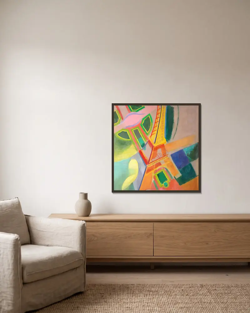 Eiffelturm, 1924 – Nr. 1 von Robert Delaunay gerahmt an einer Wand
