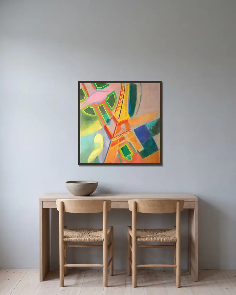 Eiffelturm, 1924 – Nr. 1 von Robert Delaunay gerahmt an einer Wand