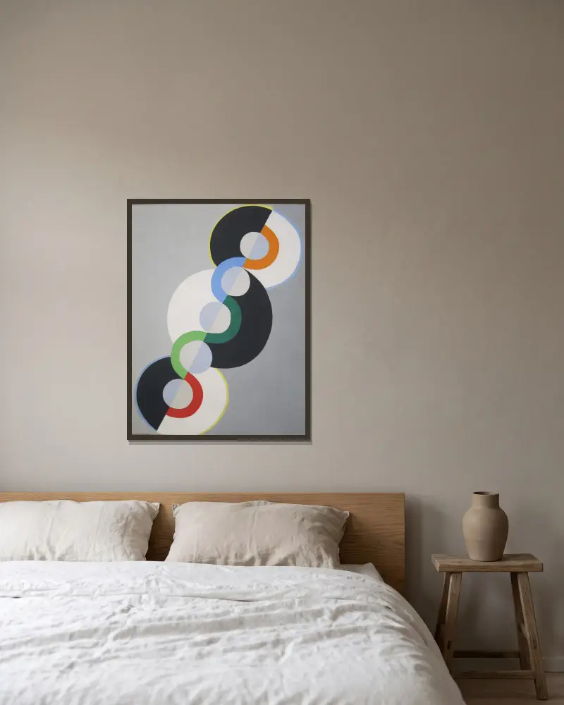 Endless Rhythm von Robert Delaunay gerahmt an einer Wand