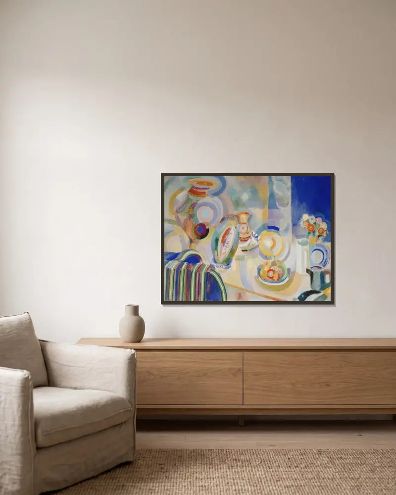 Portugiesisches Stillleben von Robert Delaunay gerahmt an einer Wand