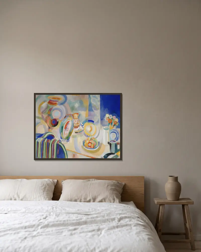 Portugiesisches Stillleben von Robert Delaunay gerahmt an einer Wand