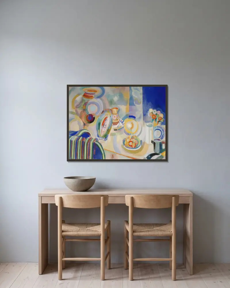 Portugiesisches Stillleben von Robert Delaunay gerahmt an einer Wand