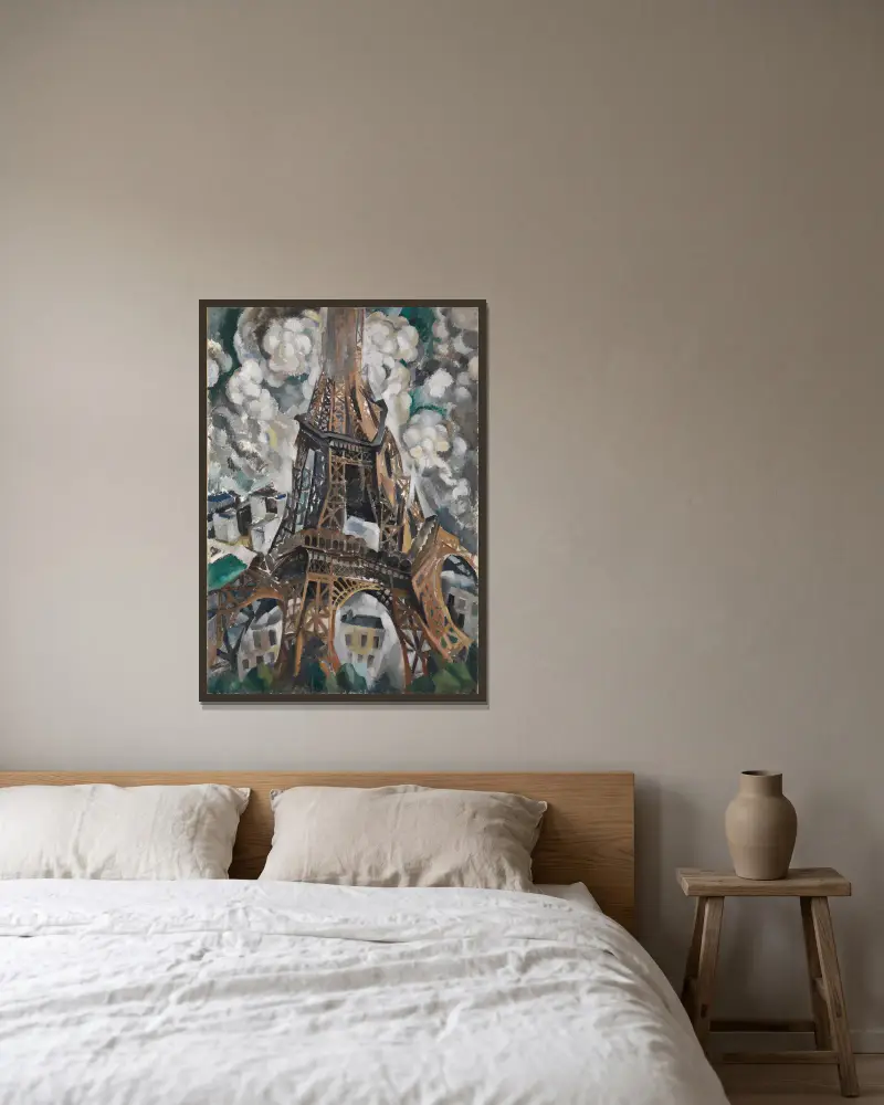 Der Eiffelturm von Robert Delaunay gerahmt an einer Wand
