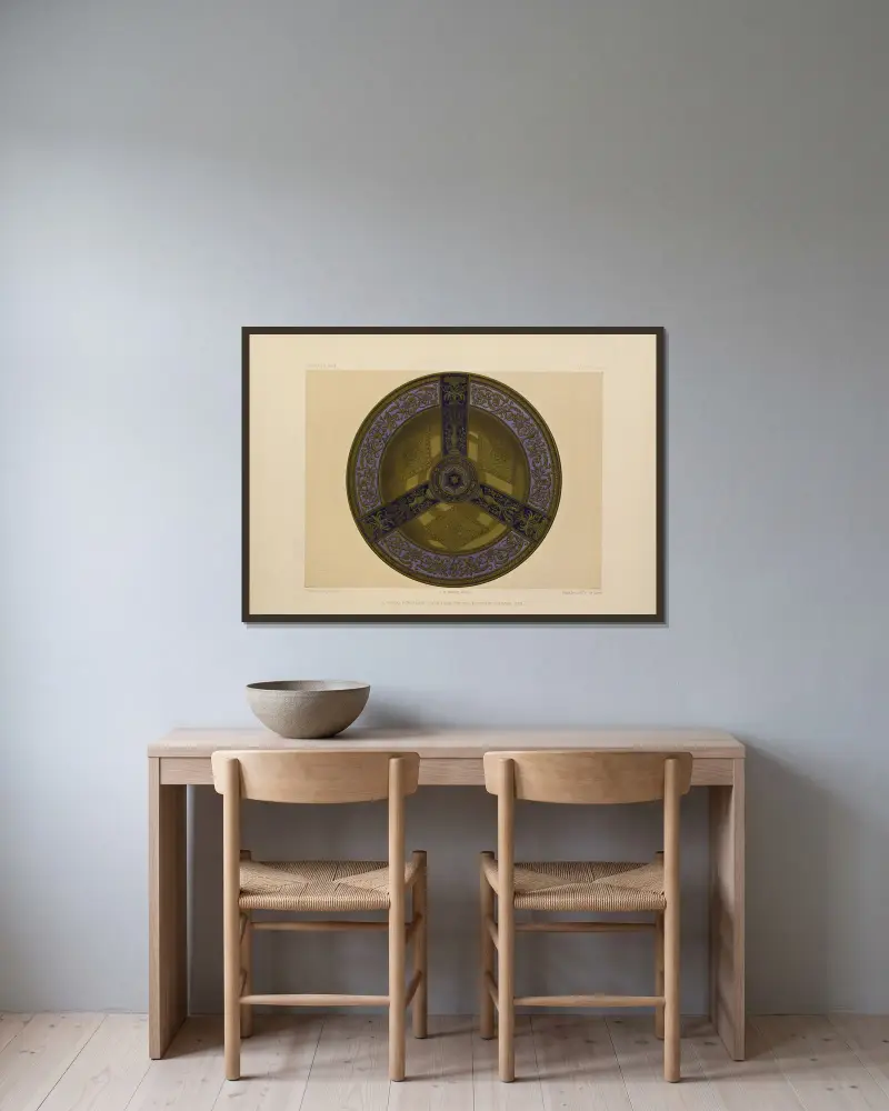 Kunstschätze des Vereinigten Königreichs, Tafel 32 von Robert Dudley gerahmt an einer Wand