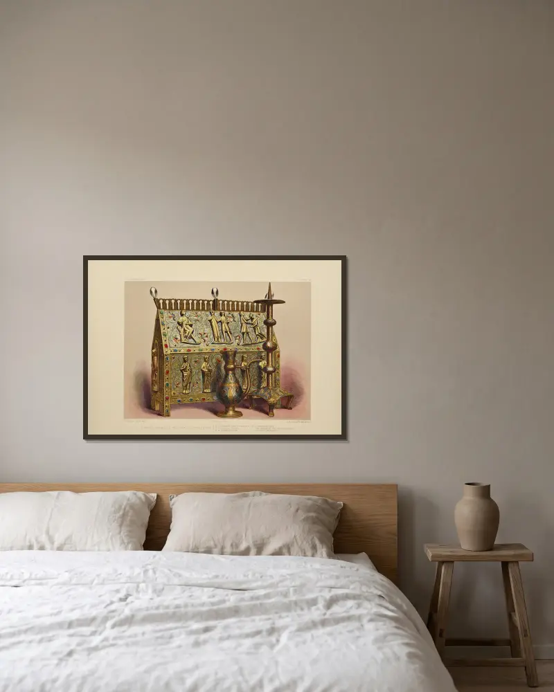 Kunstschätze des Vereinigten Königreichs, Tafel 44 von Robert Dudley gerahmt an einer Wand