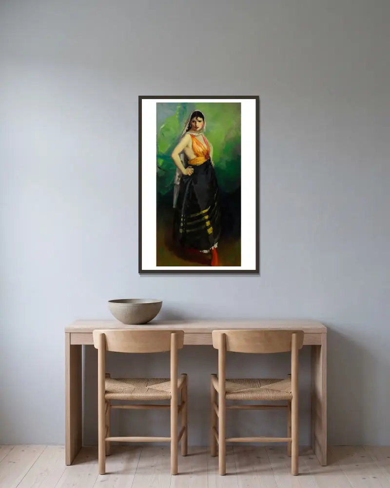 Betalo Rubino, Dramatic Dancer av Robert Henri inramad på en vägg