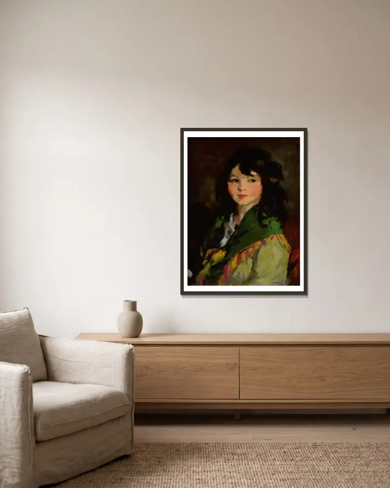 Francine („Lovey”), Robert Henri w ramie na ścianie