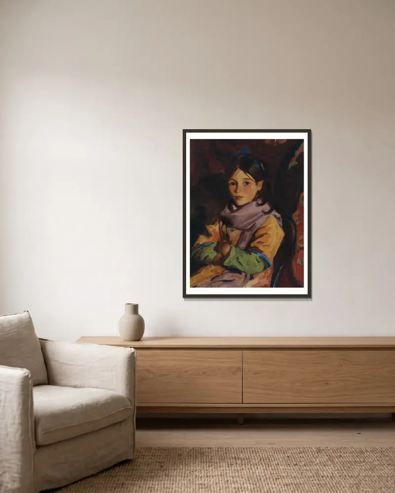 Mary Agnes, Robert Henri w ramie na ścianie