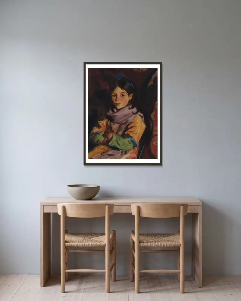 Mary Agnes, Robert Henri w ramie na ścianie