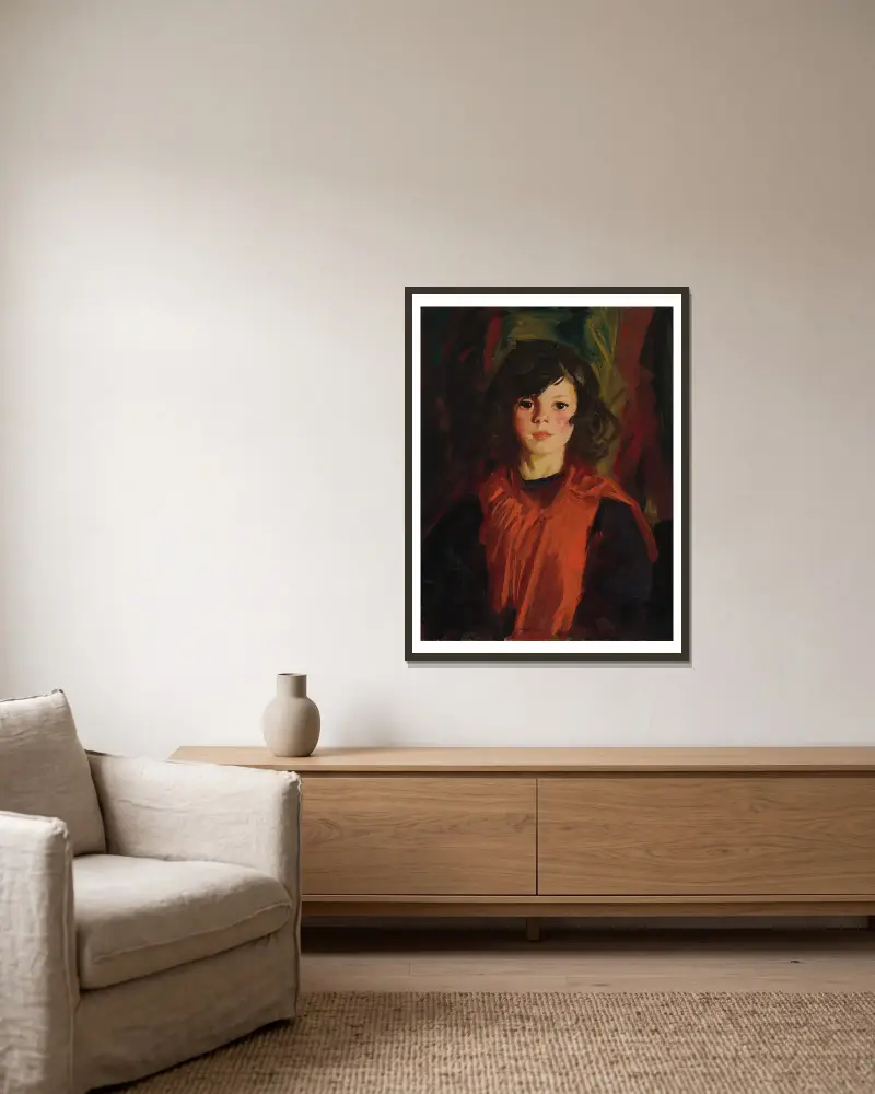 Mary Ann (Mollie), Robert Henri w ramie na ścianie