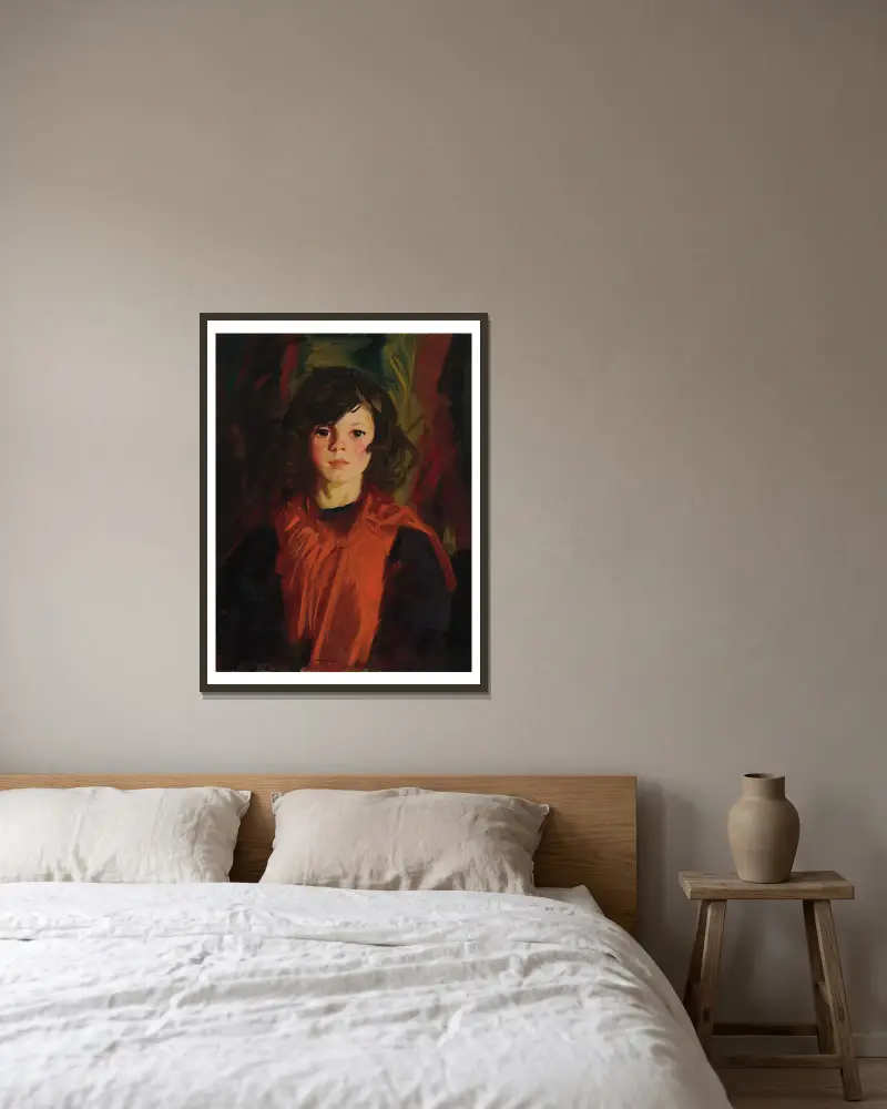 Mary Ann (Mollie), Robert Henri w ramie na ścianie