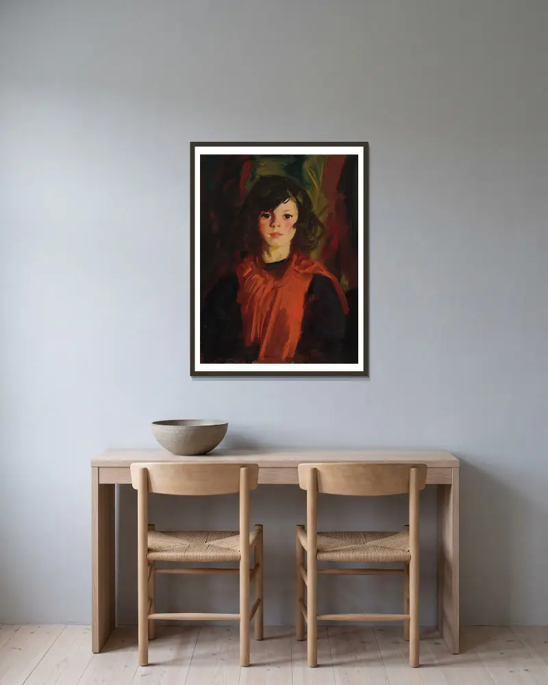 Mary Ann (Mollie), Robert Henri w ramie na ścianie