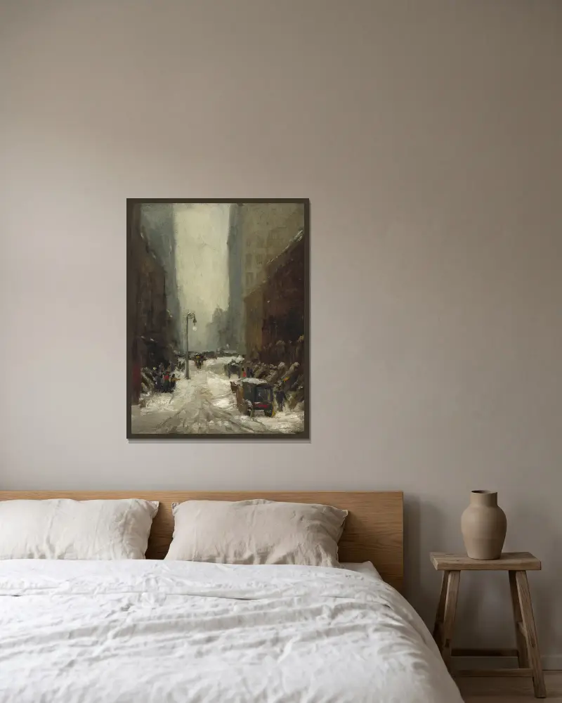 Sníh v New Yorku, Robert Henri v rámu na stěně