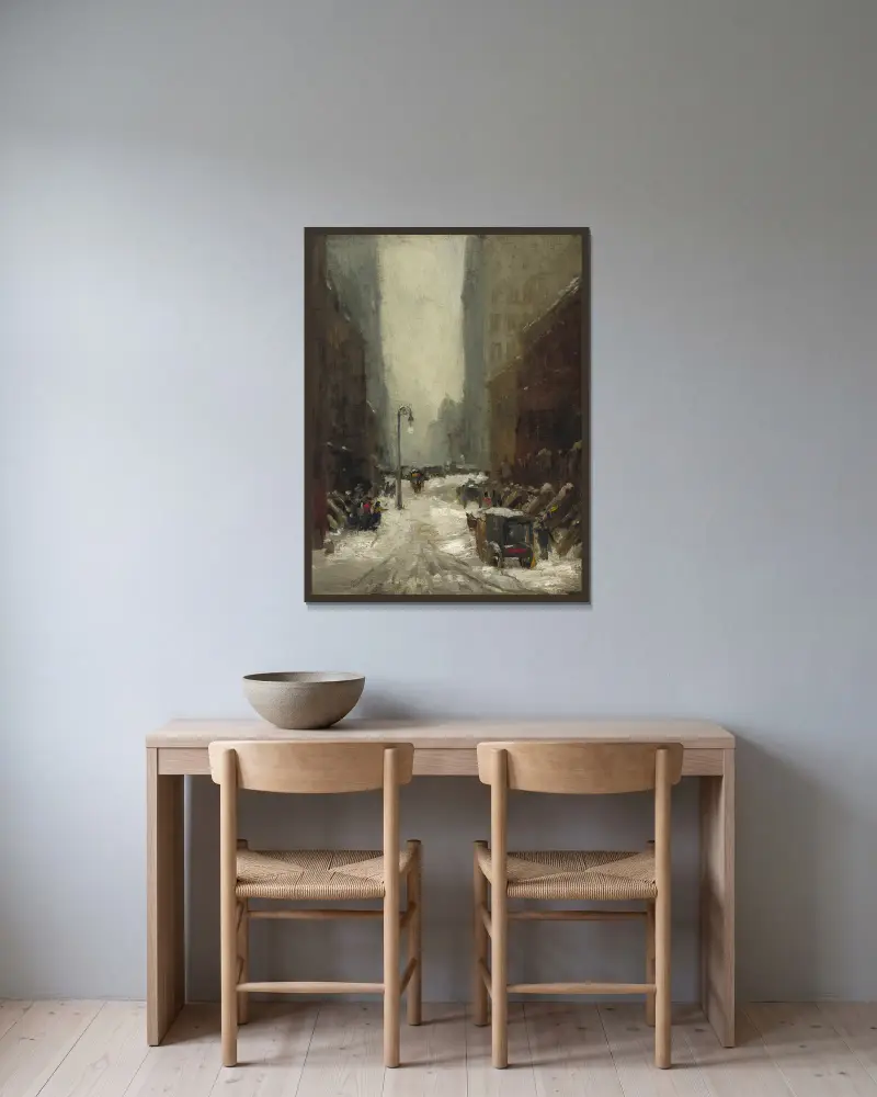 Sníh v New Yorku, Robert Henri v rámu na stěně
