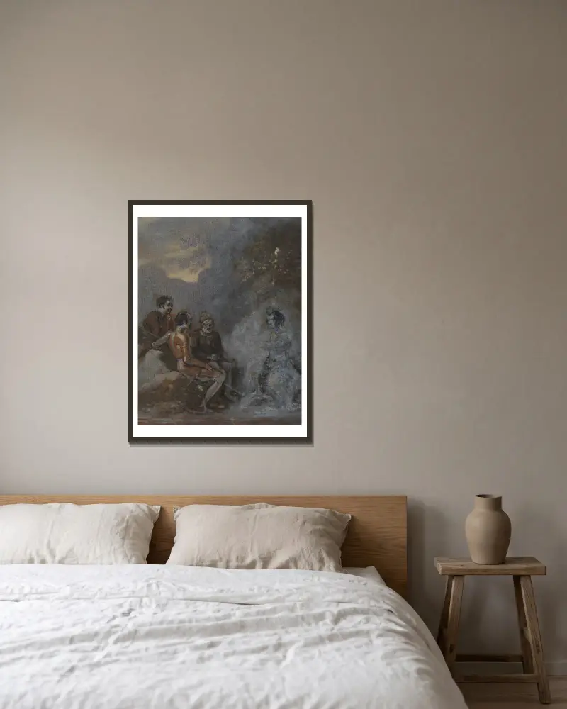 Oberon und Puck, 1825 von Robert Smirke gerahmt an einer Wand