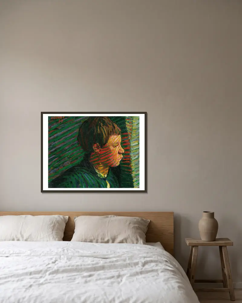 Bretonischer Junge im Profil von Roderic O'Conor gerahmt an einer Wand