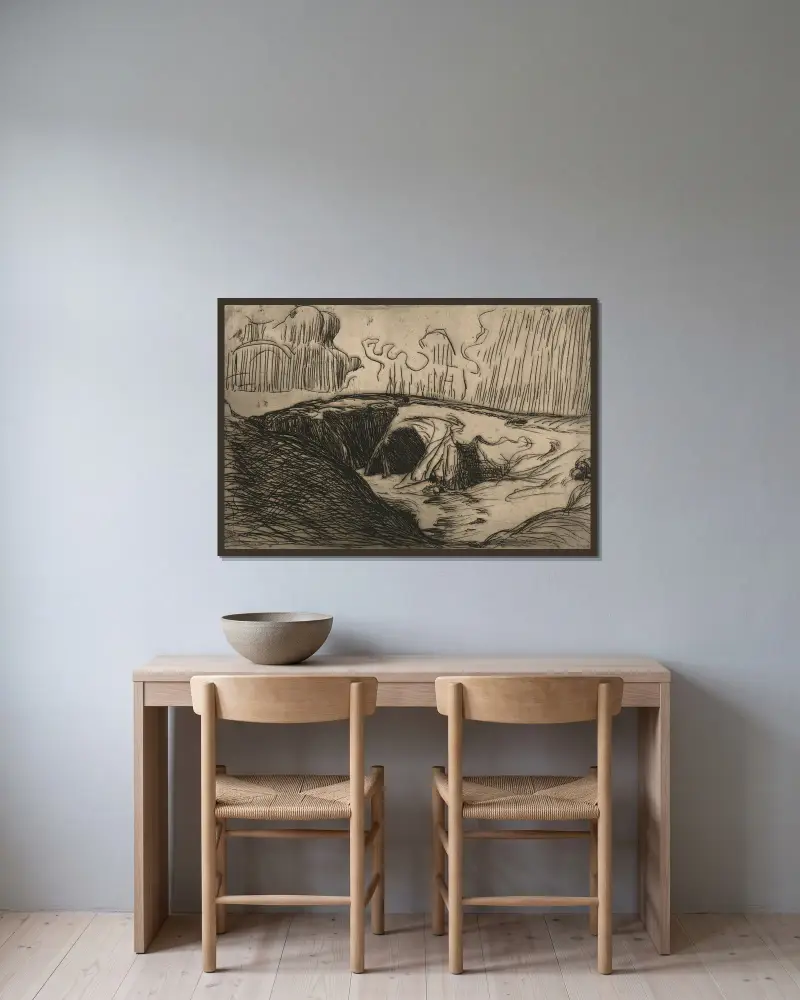 Die Klippe von Roderic O'Conor gerahmt an einer Wand
