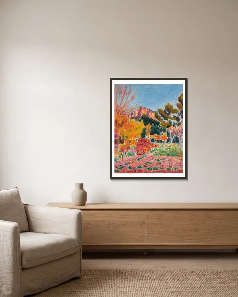 Landschaft, Cassis von Roderic O'Conor gerahmt an einer Wand