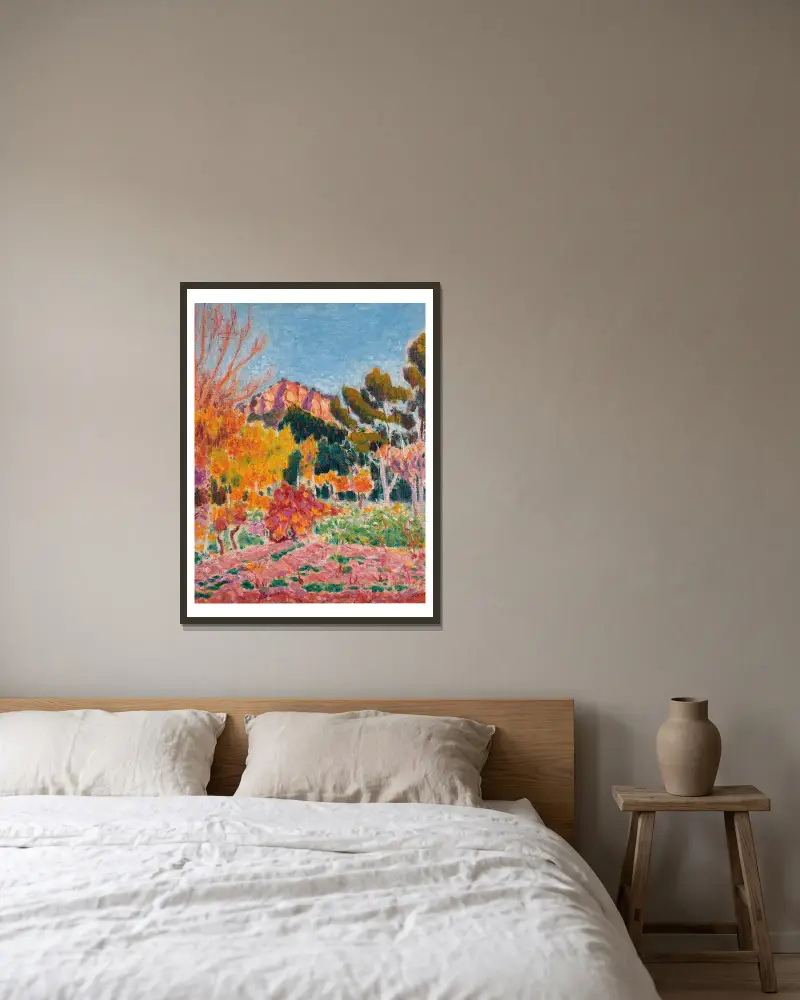 Landschaft, Cassis von Roderic O'Conor gerahmt an einer Wand