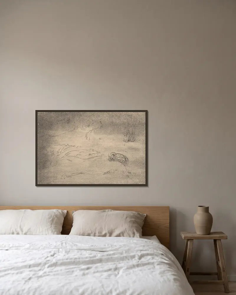 Nu couché dans un paysage av Roderic O'Conor inramad på en vägg