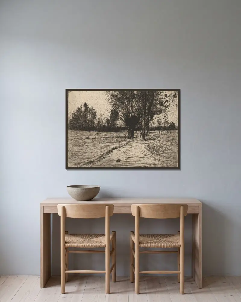 Paysage avec des arbres av Roderic O'Conor inramad på en vägg