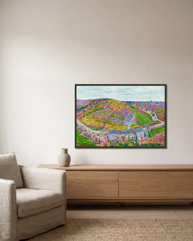 Paysage, Pont Aven av Roderic O'Conor inramad på en vägg