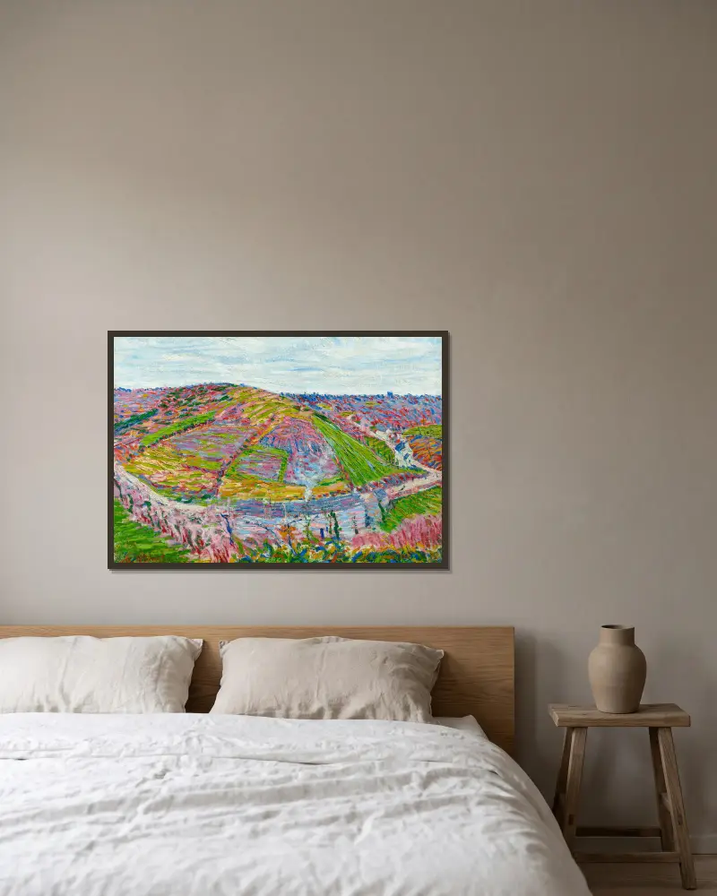 Paysage, Pont Aven av Roderic O'Conor inramad på en vägg