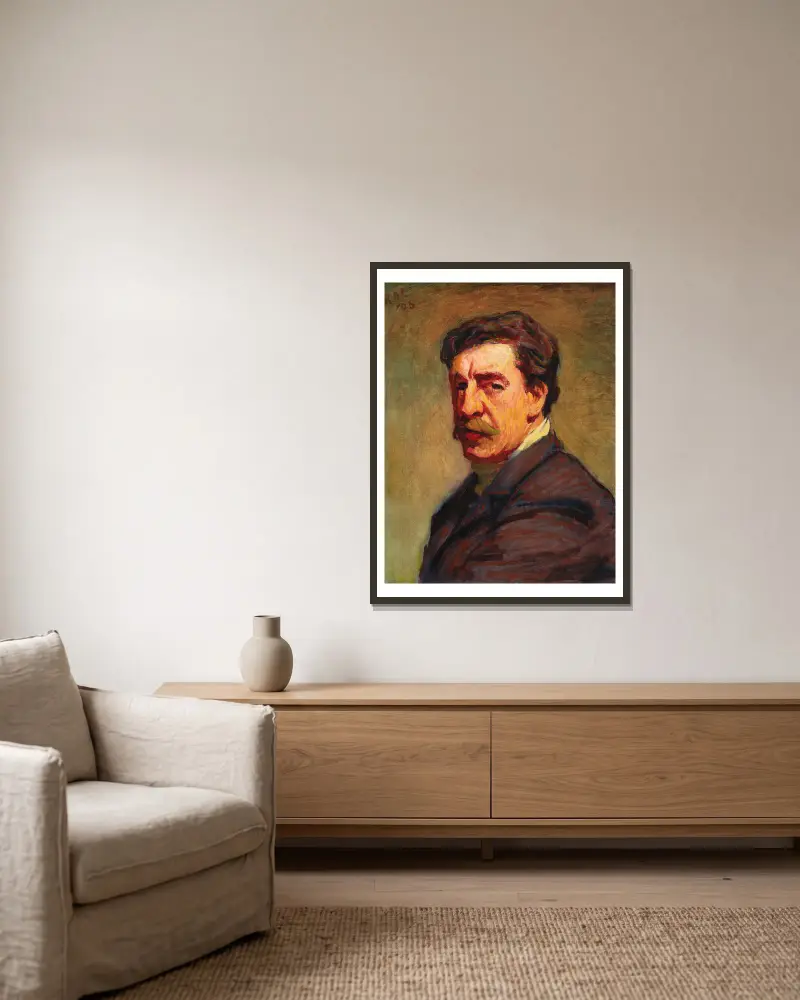 Autoportret, Roderic O'Conor w ramie na ścianie