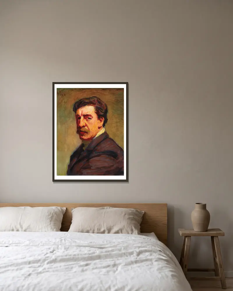Autoportret, Roderic O'Conor w ramie na ścianie