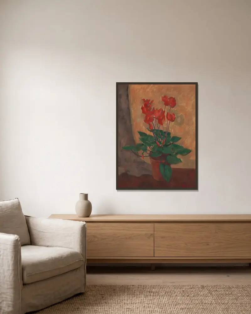 Cyclamen, Roger Fry w ramie na ścianie