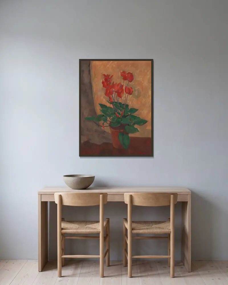 Cyclamen, Roger Fry w ramie na ścianie