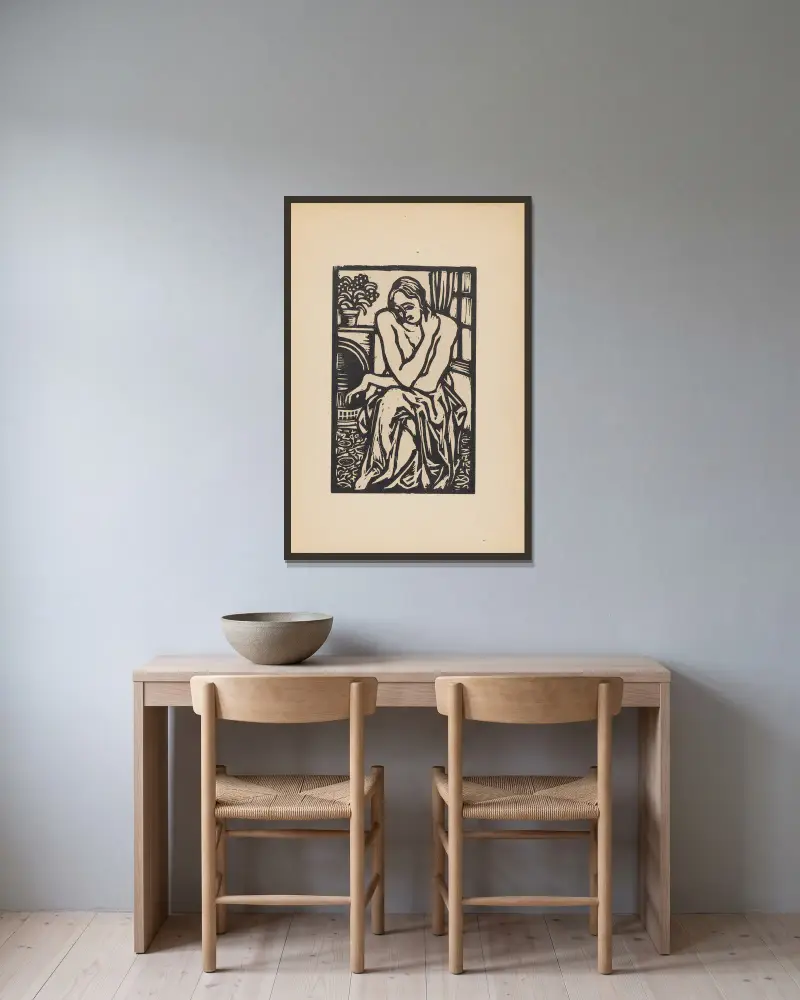 Interiér, Roger Fry v rámu na stěně