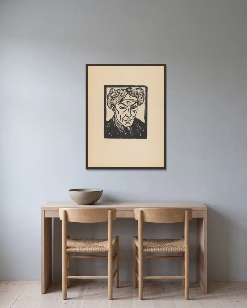 Vlastní podobizna, Roger Fry v rámu na stěně