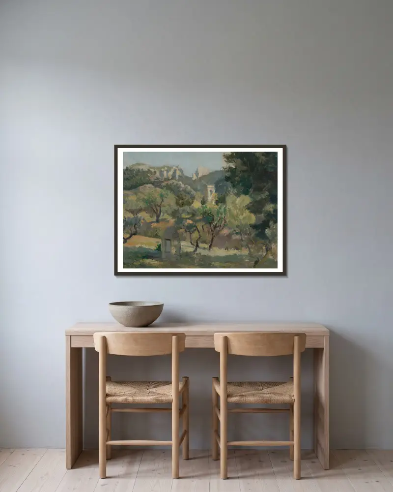 Studánka v St. Rémy, Roger Fry v rámu na stěně