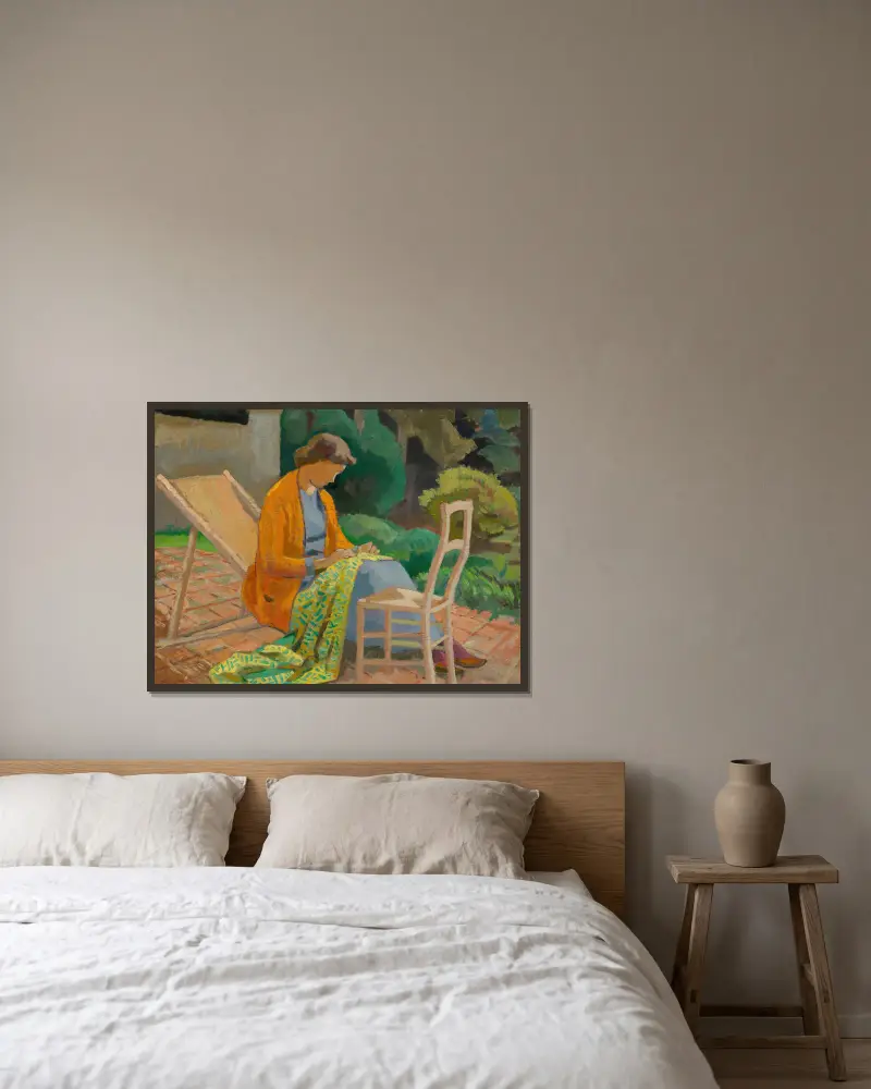 Lato w ogrodzie, Roger Fry w ramie na ścianie