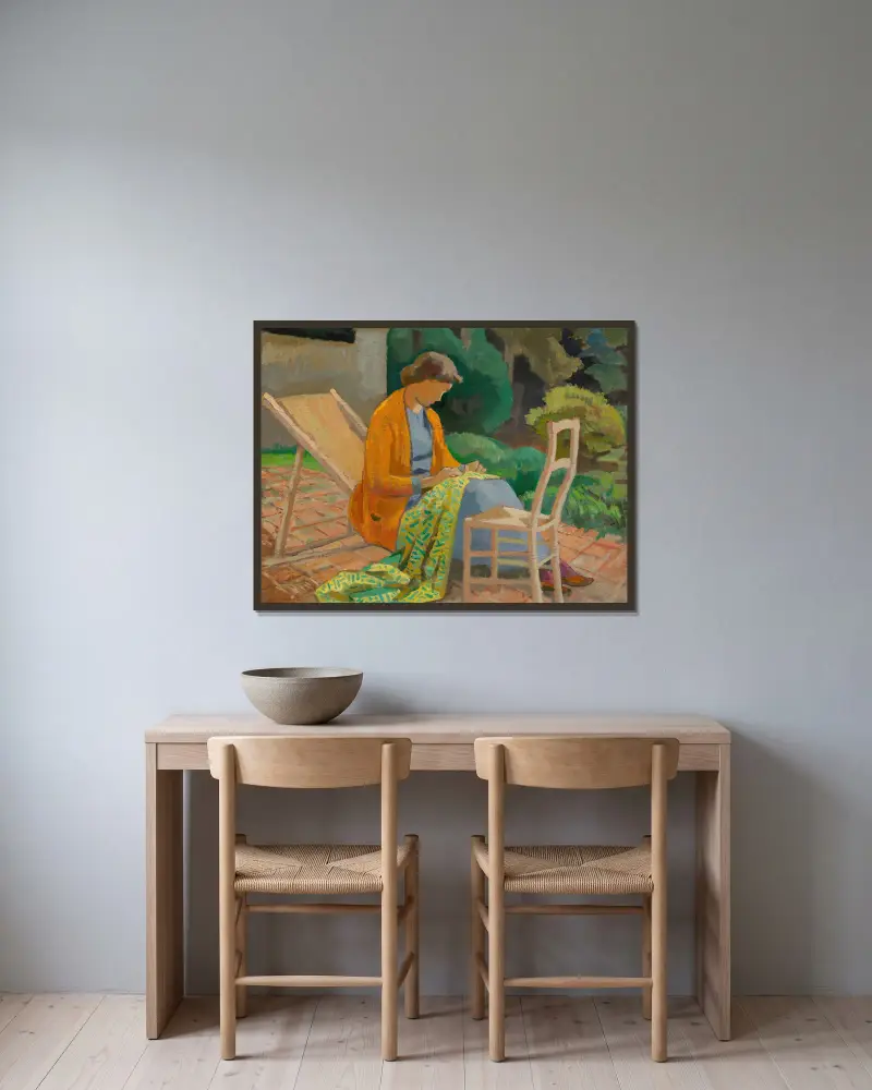 Lato w ogrodzie, Roger Fry w ramie na ścianie