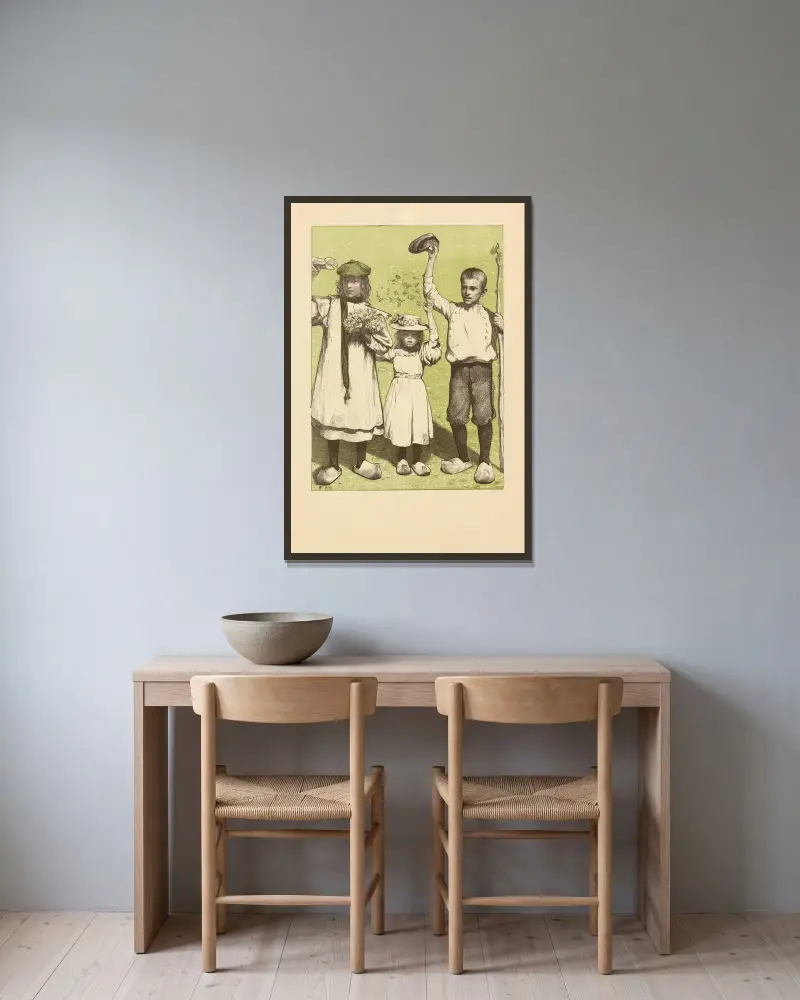 1 mei av Richard Nicolaüs Roland Holst inramad på en vägg