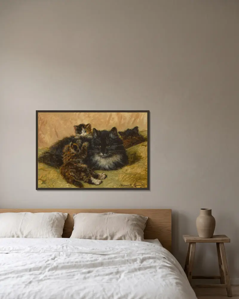 A gentle provocation av Henriëtte Ronner-Knip inramad på en vägg