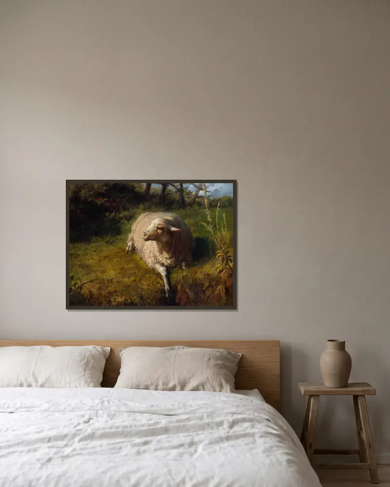 Owca w spoczynku, Rosa Bonheur w ramie na ścianie