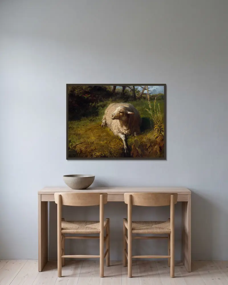 Owca w spoczynku, Rosa Bonheur w ramie na ścianie