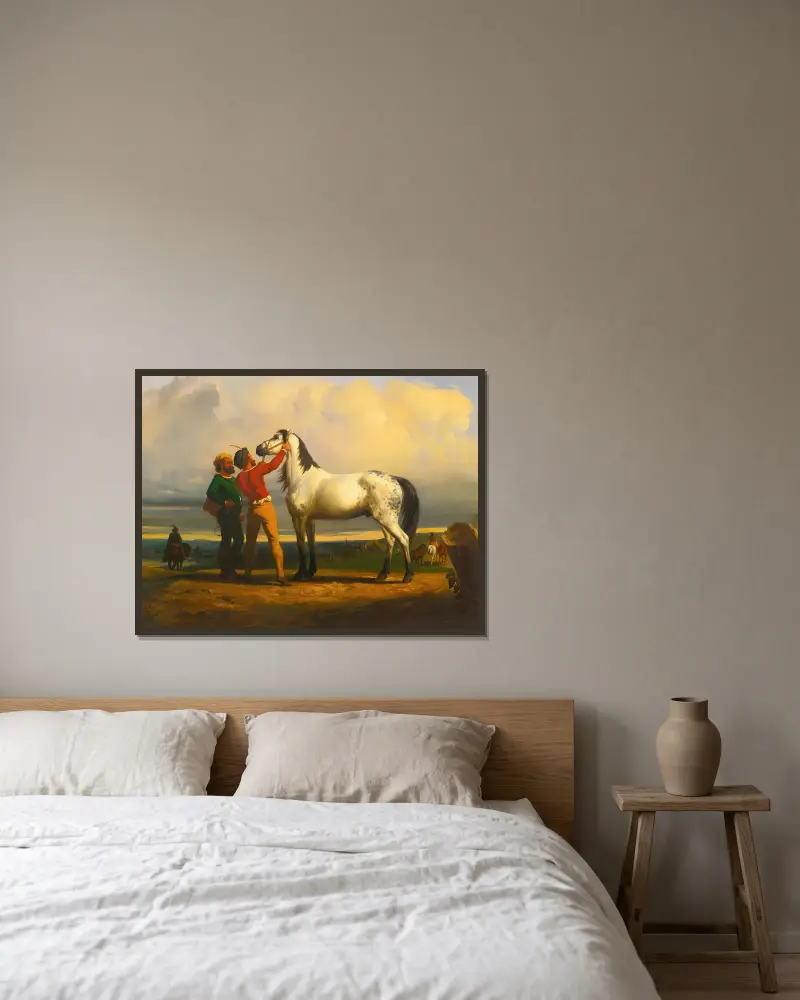 Šedý kůň (Na koňském trhu), Rosa Bonheur v rámu na stěně